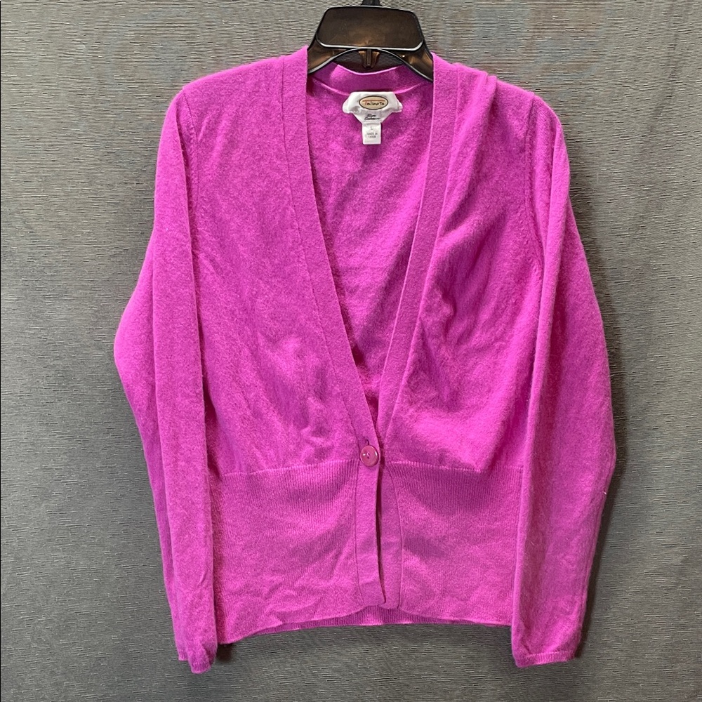 Talbots Pink Cardigan 100‎ % Cashmere Sweater